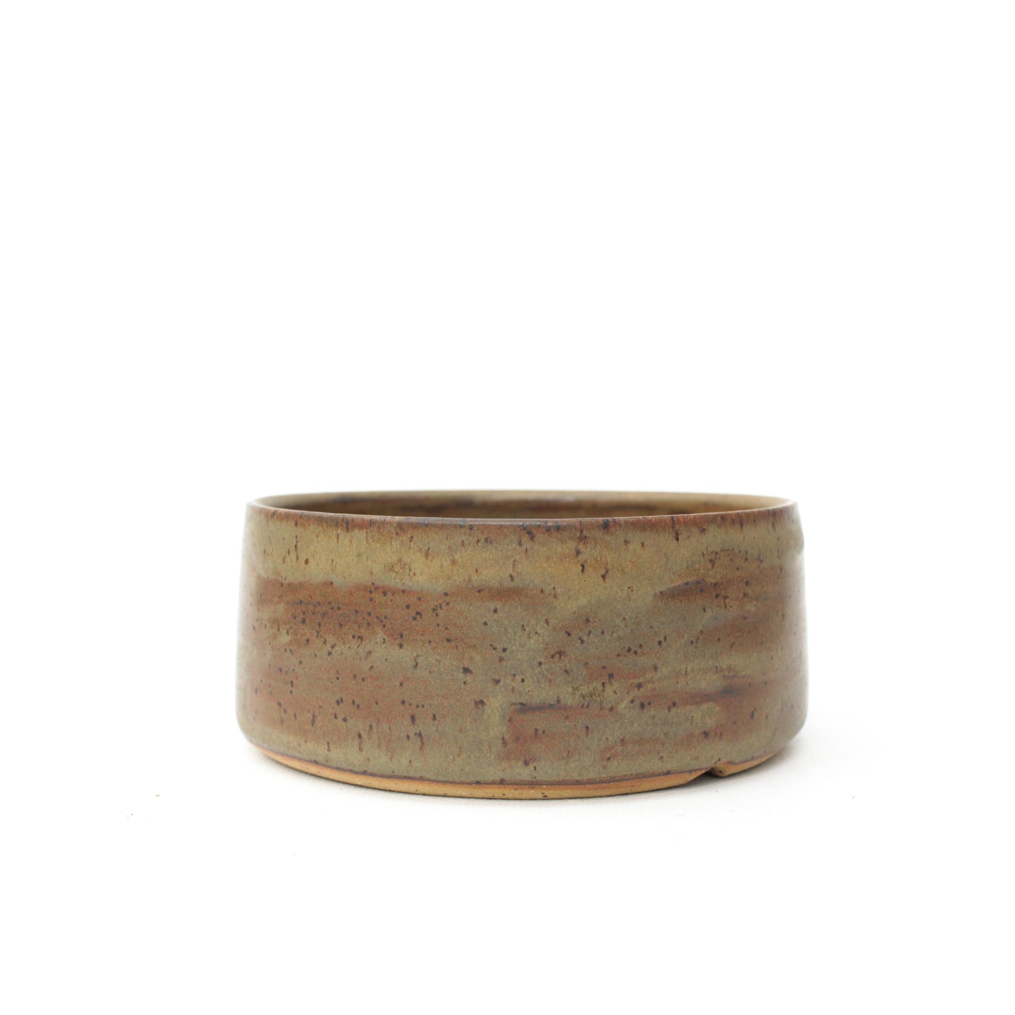 5.5" Brown Speckled Stoneware Bonsai Pot