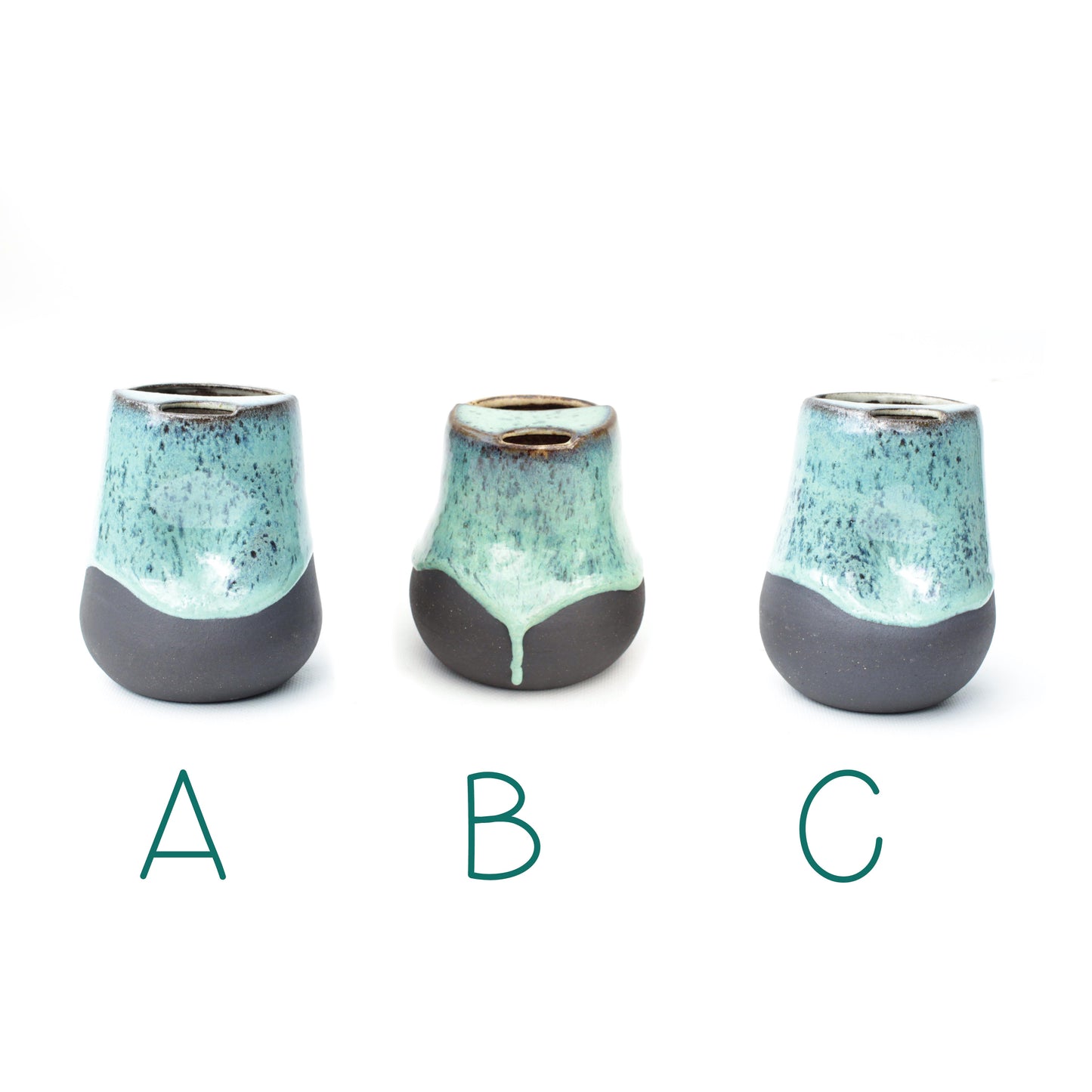 Arctic Mint Black Stoneware Cozy Sip-Top Thumb Tumbler