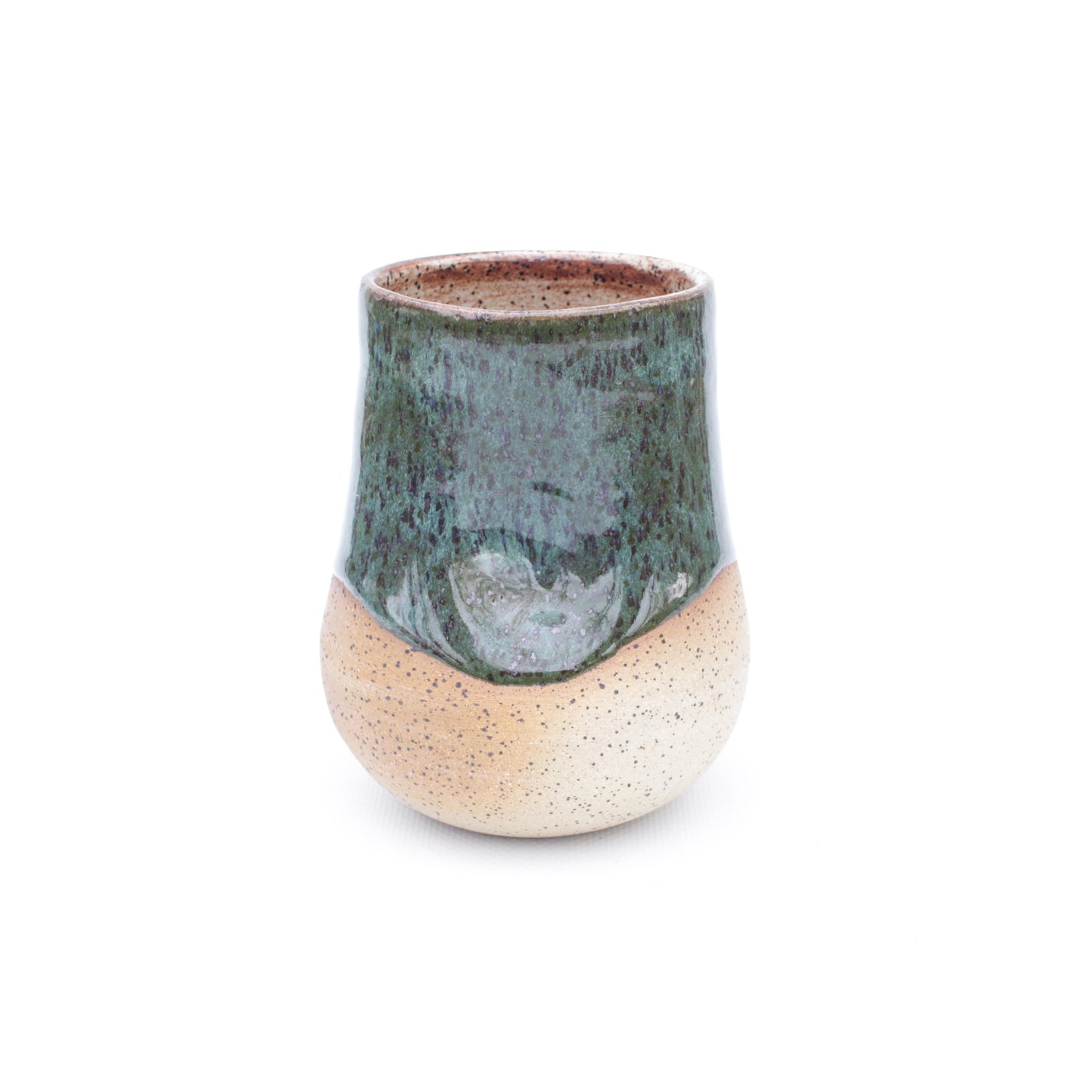 Forest Green Speckled Stoneware Thumb Tumbler