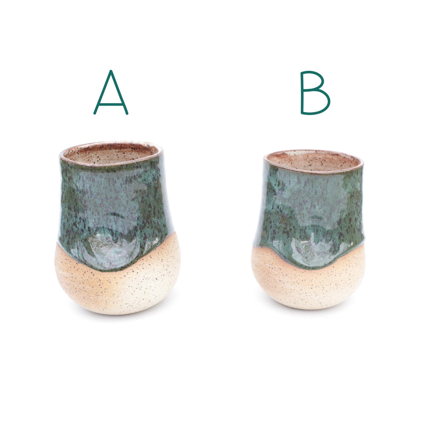 Forest Green Speckled Stoneware Thumb Tumbler