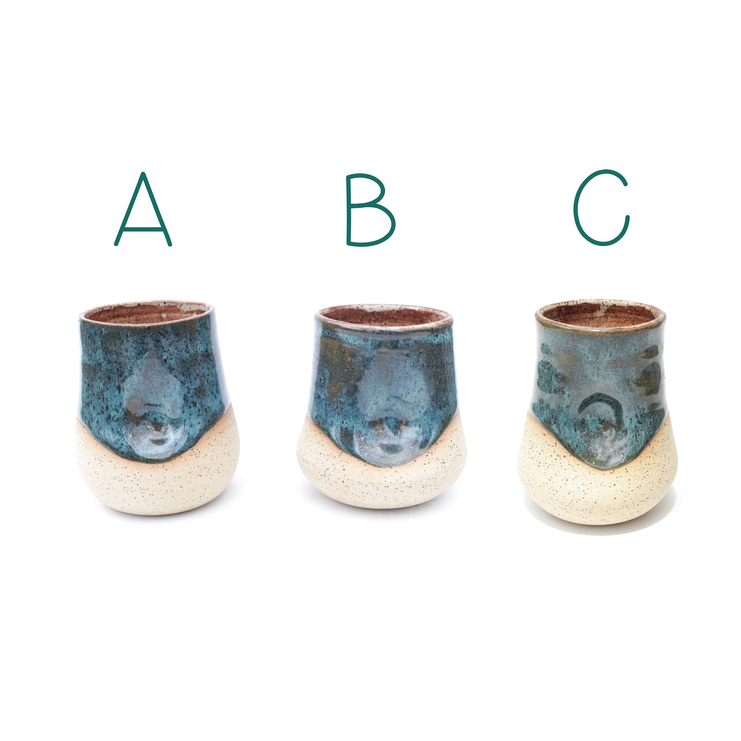 Emerald Ocean Speckled Stoneware Thumb Tumbler