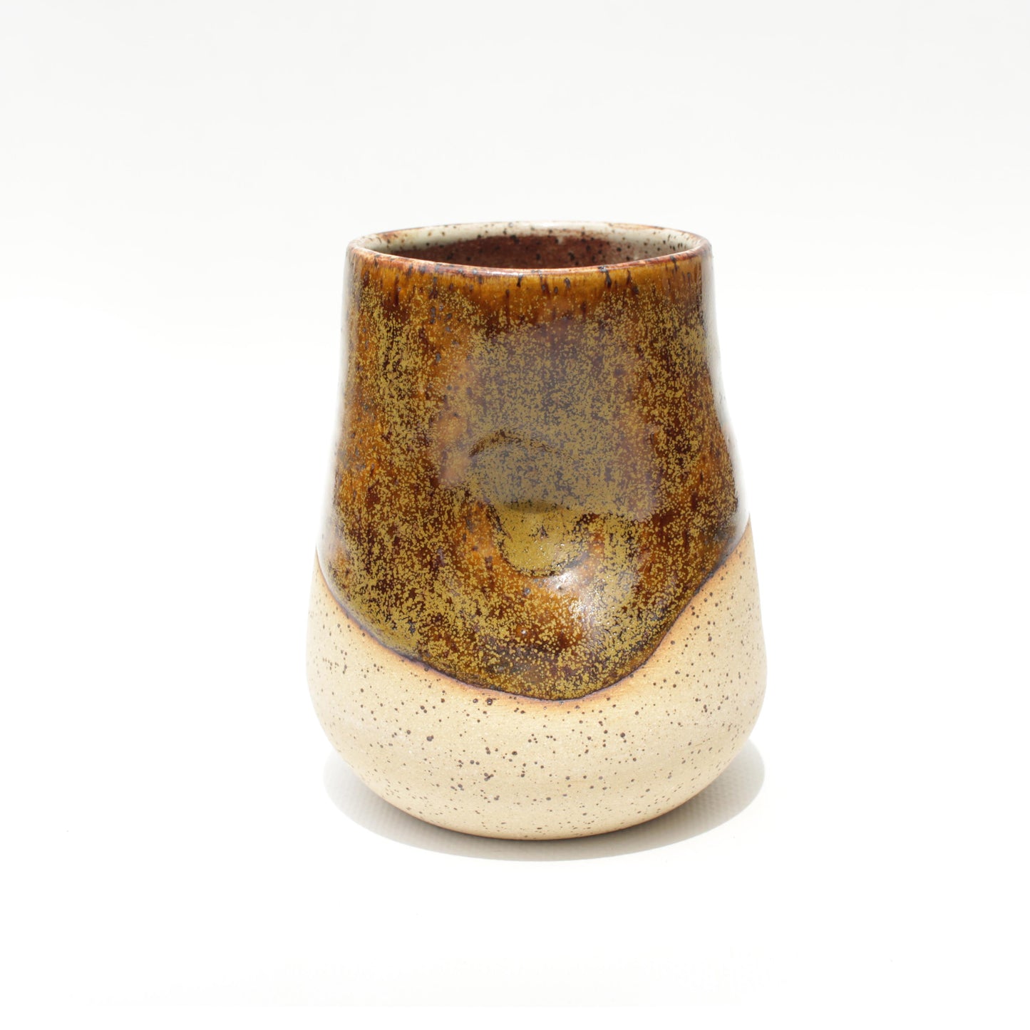 Gold Dust Speckled Stoneware Thumb Tumbler