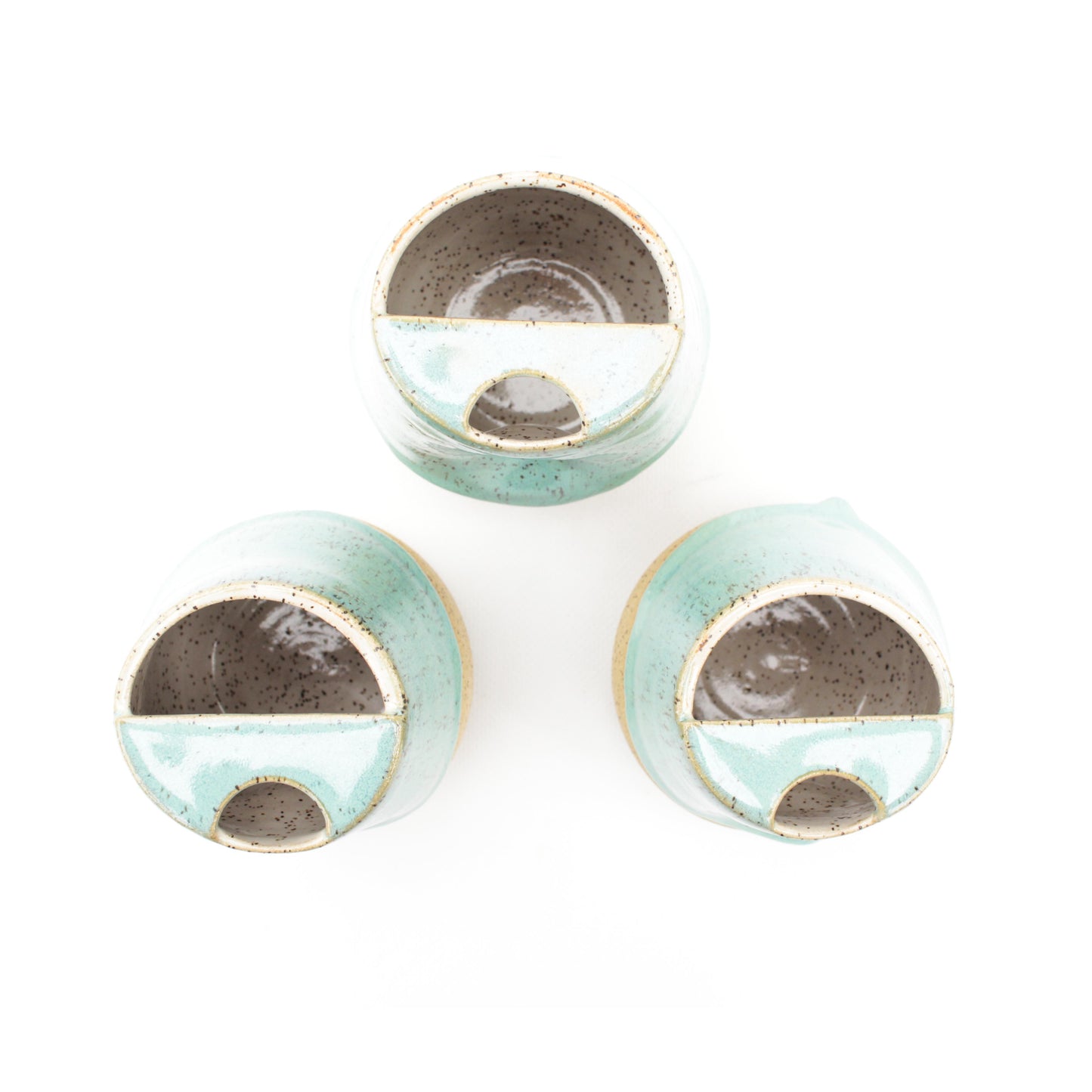 Arctic Mint Cozy Speckled Stoneware Sip-Top Thumb Tumbler