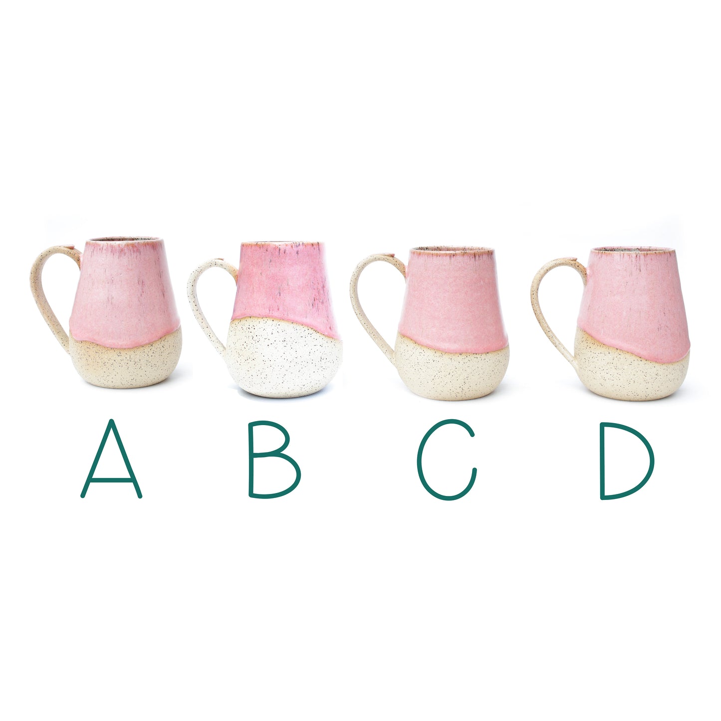 Coral Pink Speckled Stoneware Mug