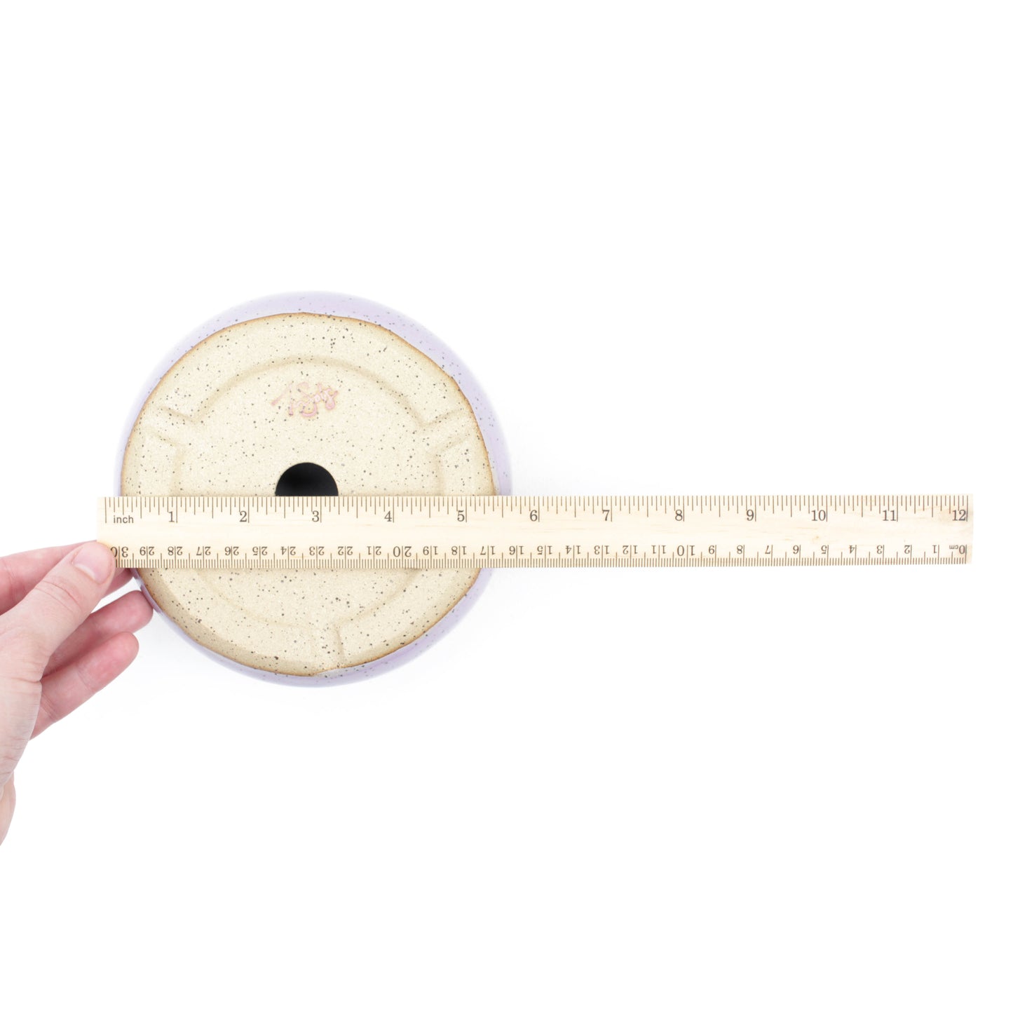 5.5" Pink & Purple Speckled Stoneware Planter Pot