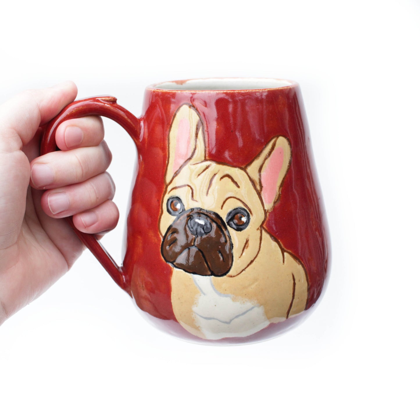 French Bulldog Red Stoneware Mug