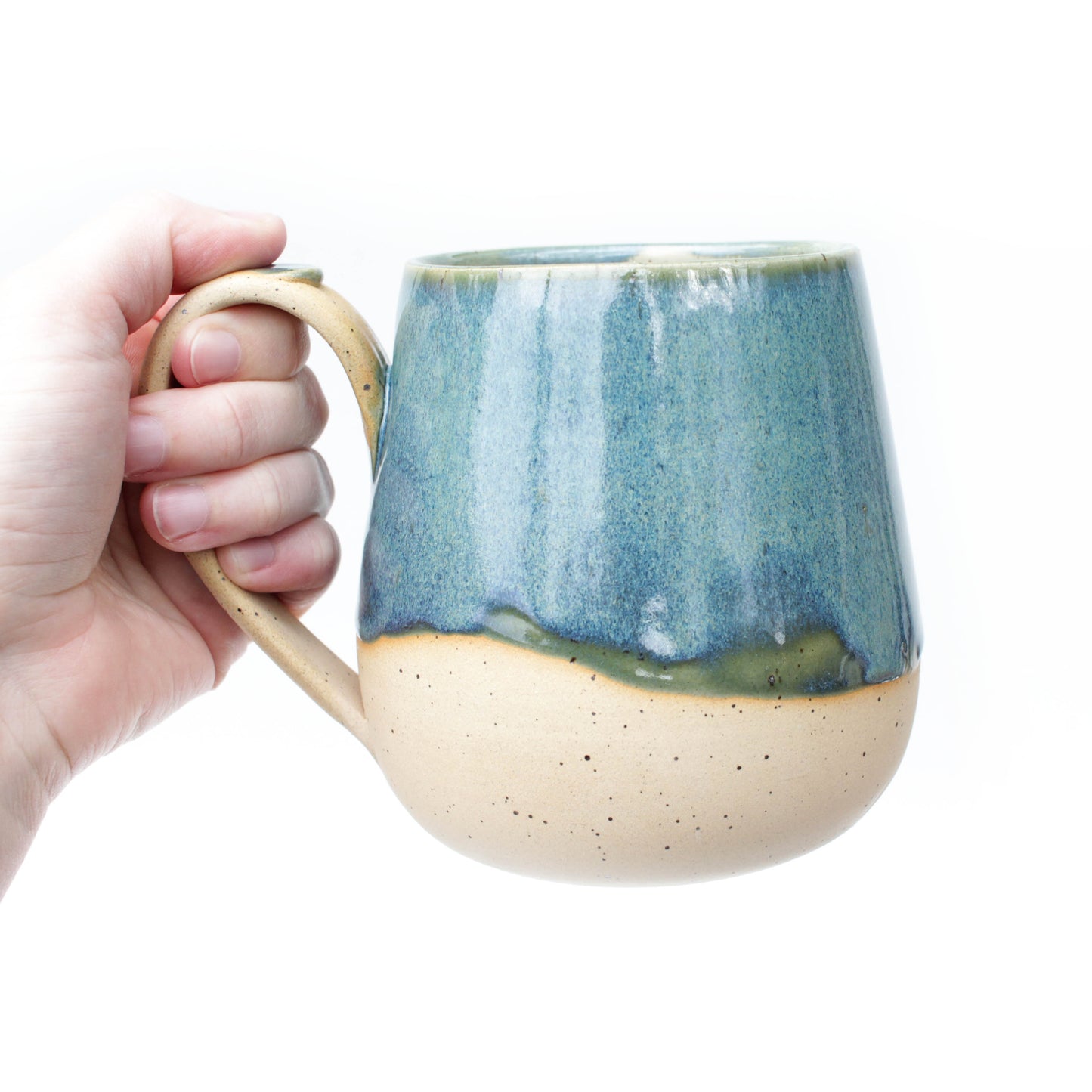 Blue Speckled Stoneware Mug