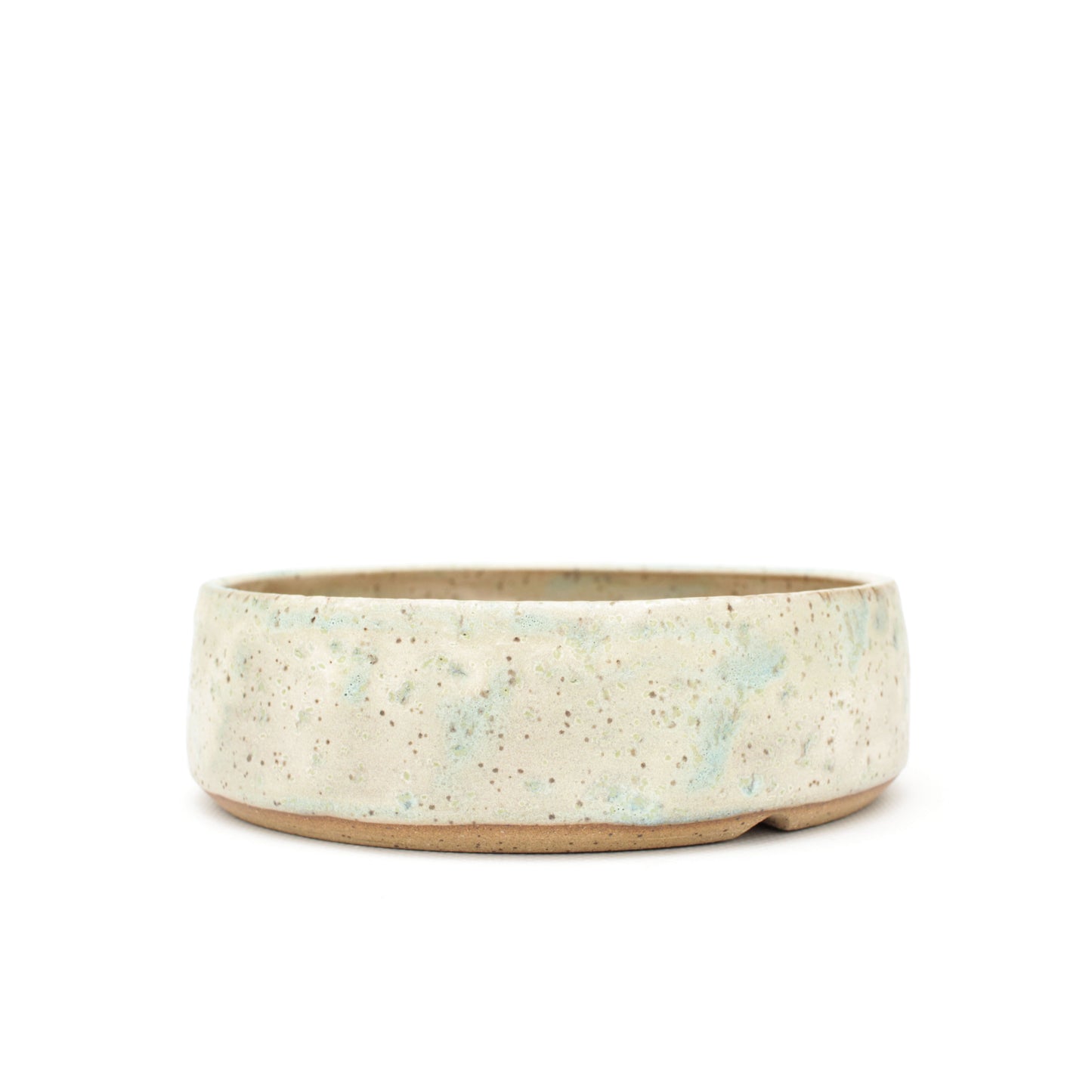 5" Pastel Green Speckled Stoneware Bonsai Pot