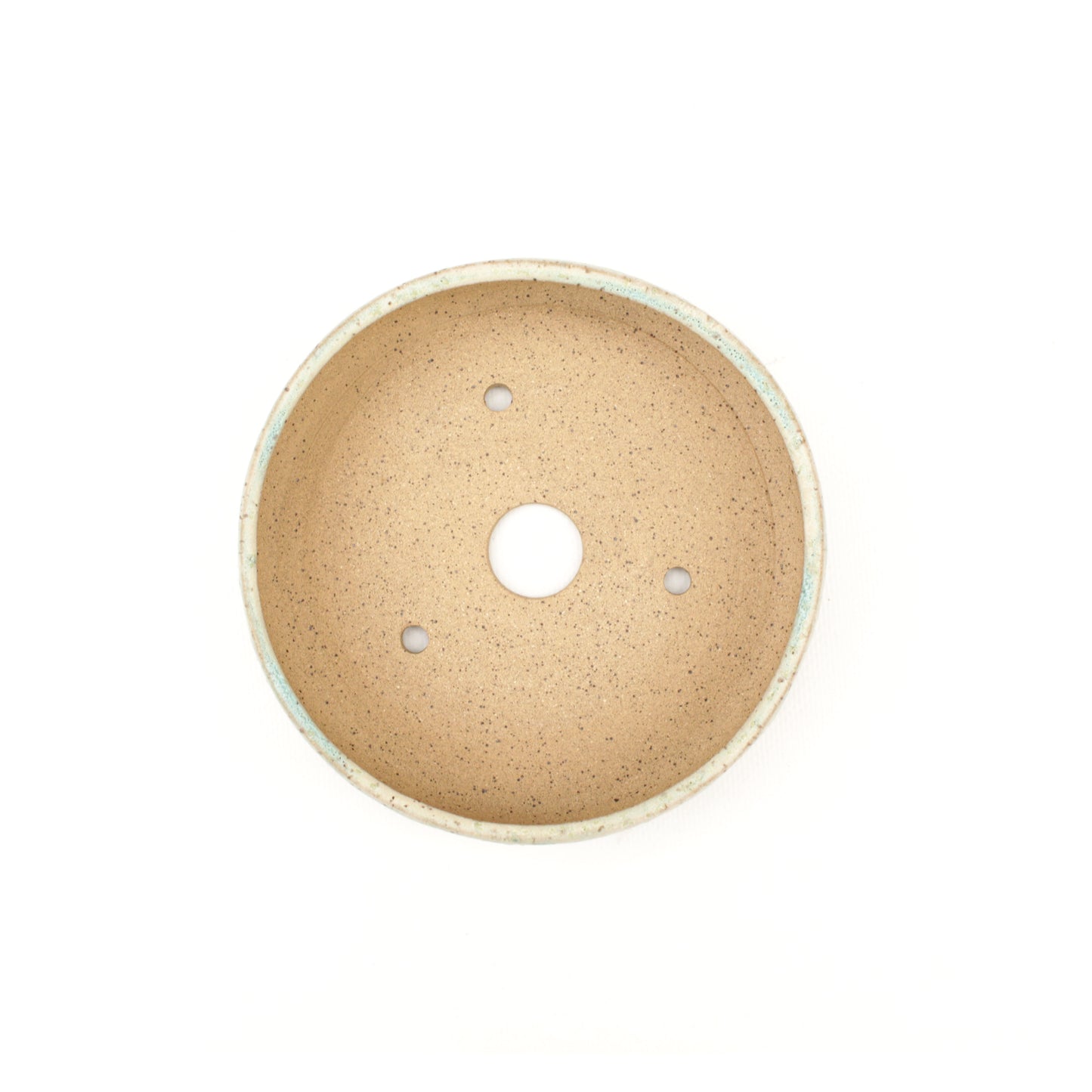 5" Pastel Green Speckled Stoneware Bonsai Pot