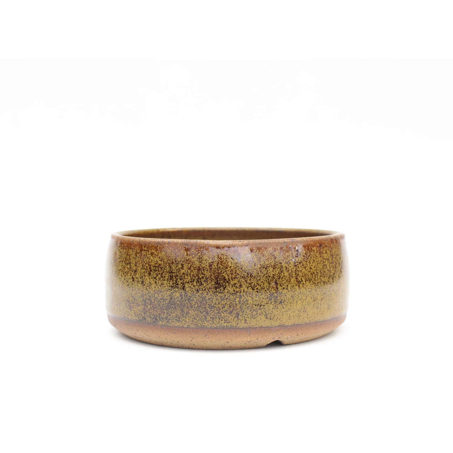 5" Gold Dust Speckled Stoneware Bonsai Pot