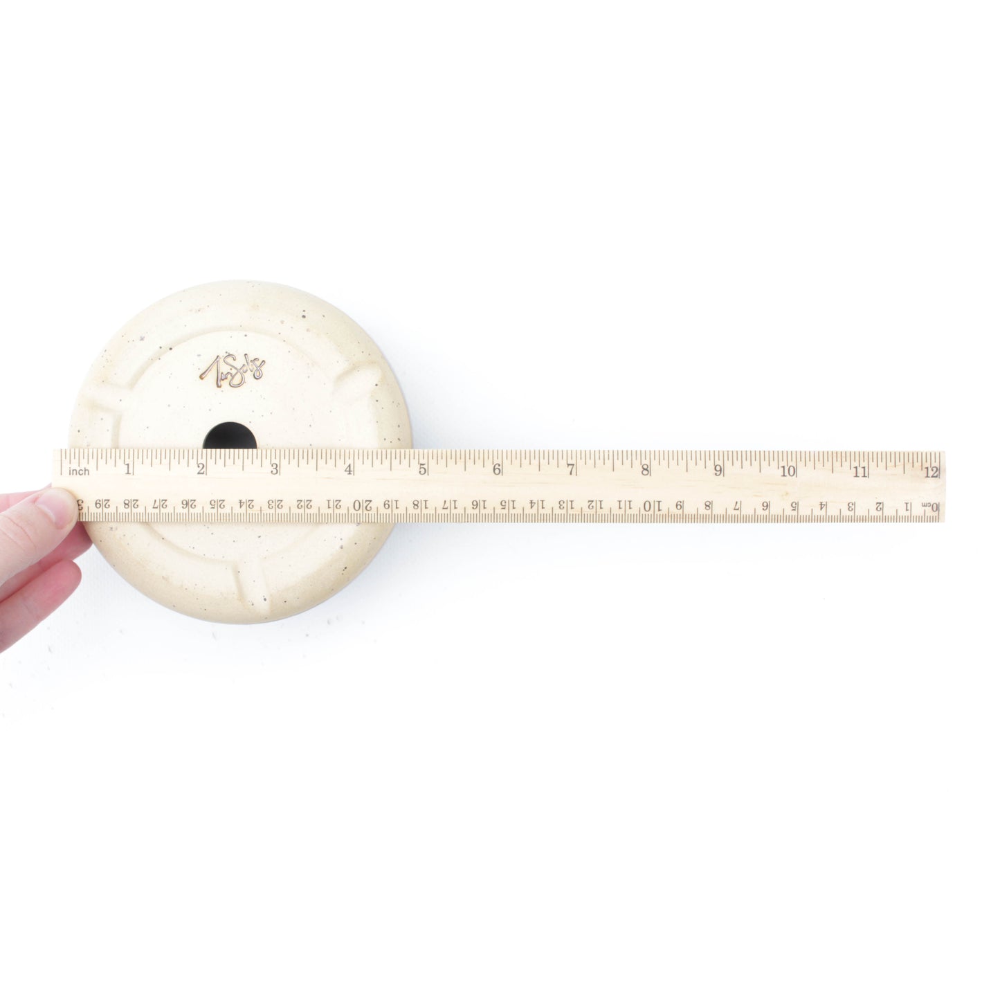 4.5" Brown Speckled Stoneware Planter Pot