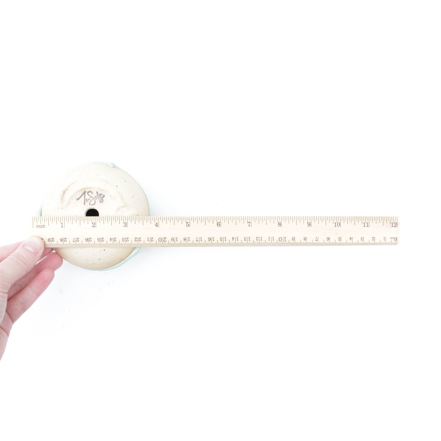 3.5" Blue Grey Speckled Stoneware Planter Pot