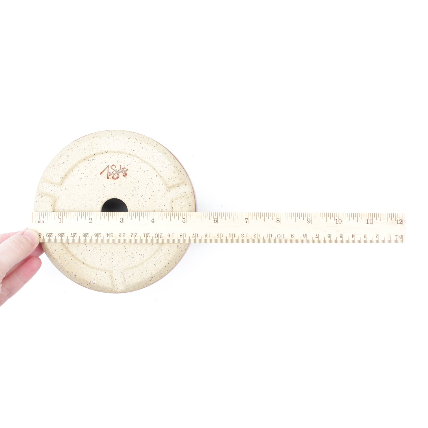 5" Red Speckled Stoneware Planter Pot