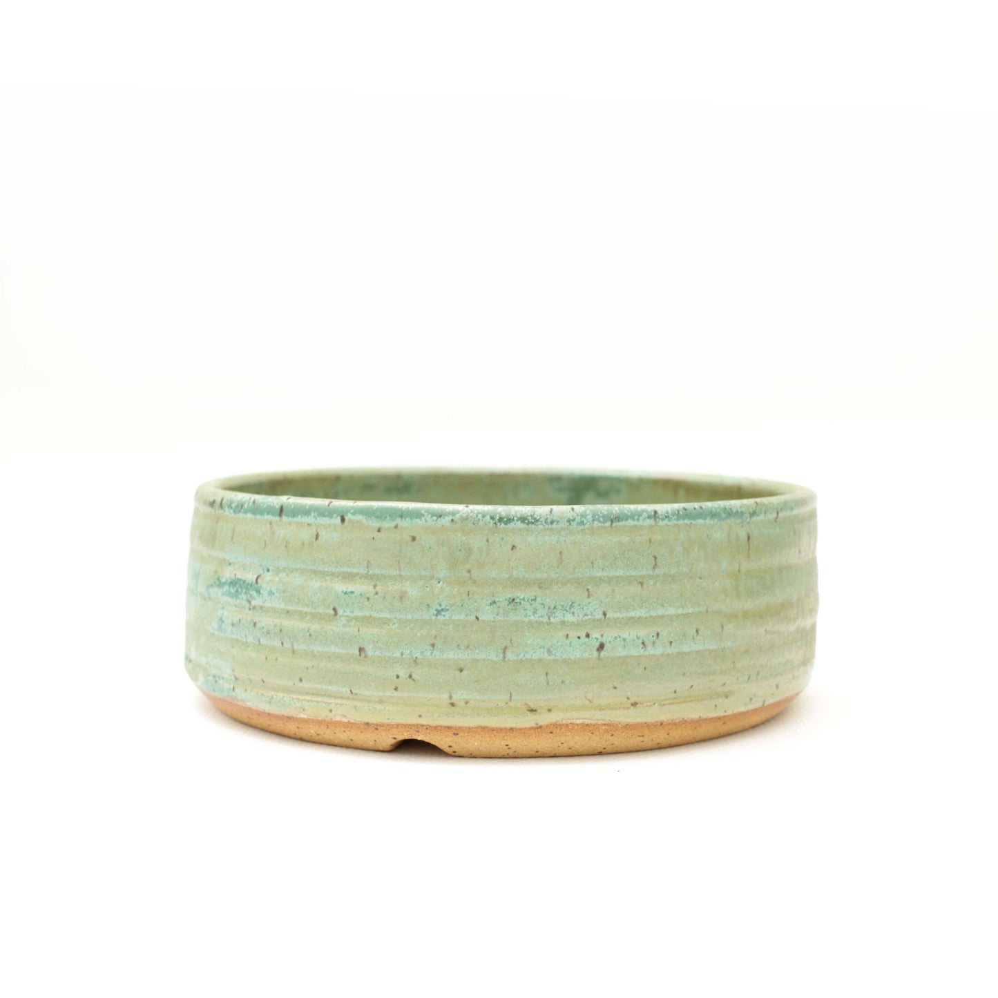 5" Seafoam Green Speckled Stoneware Bonsai Pot