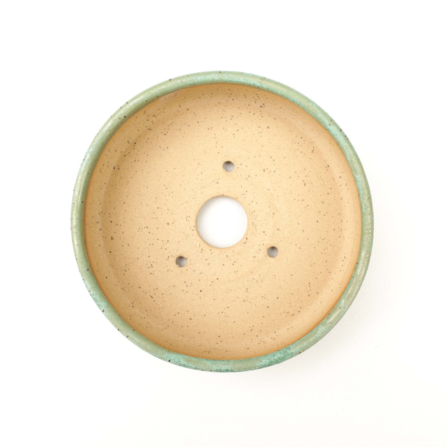5" Seafoam Green Speckled Stoneware Bonsai Pot