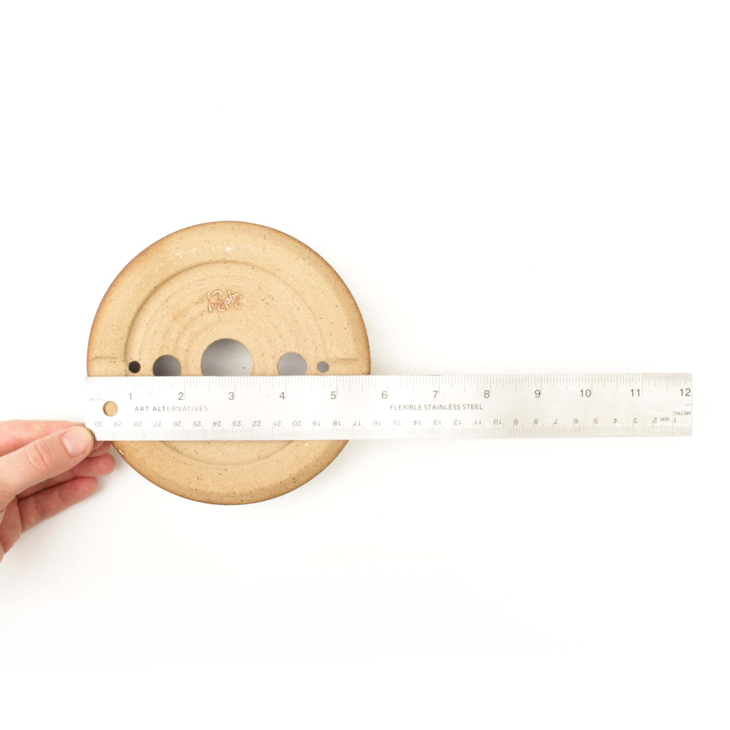 5.5" Toasted Oatmeal Speckled Stoneware Bonsai Pot