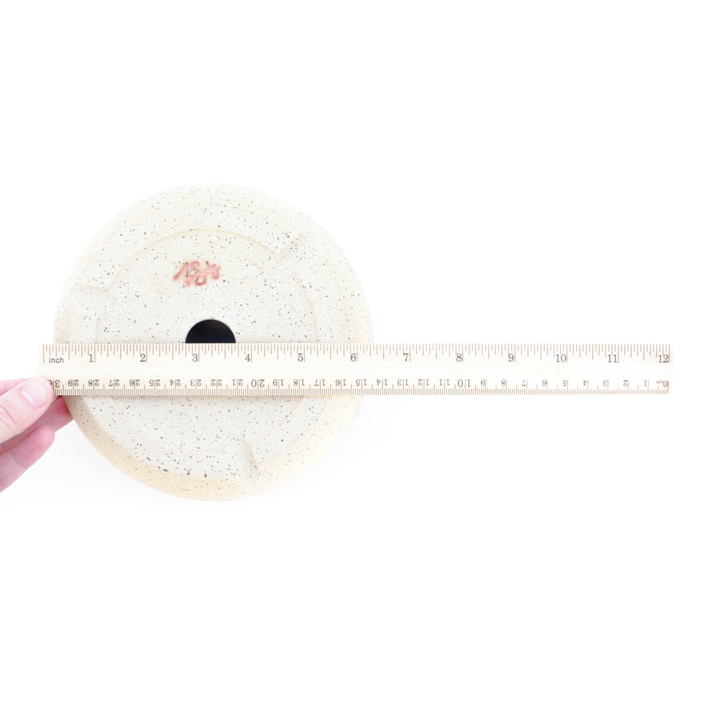 6" Coral Pink Speckled Stoneware Planter Pot