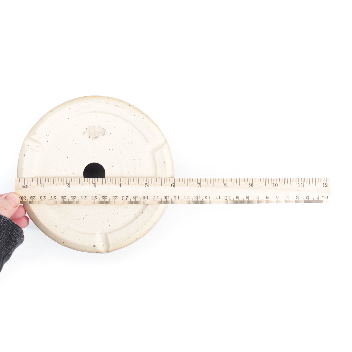 6" Lilac & Tan Speckled Stoneware Planter Pot