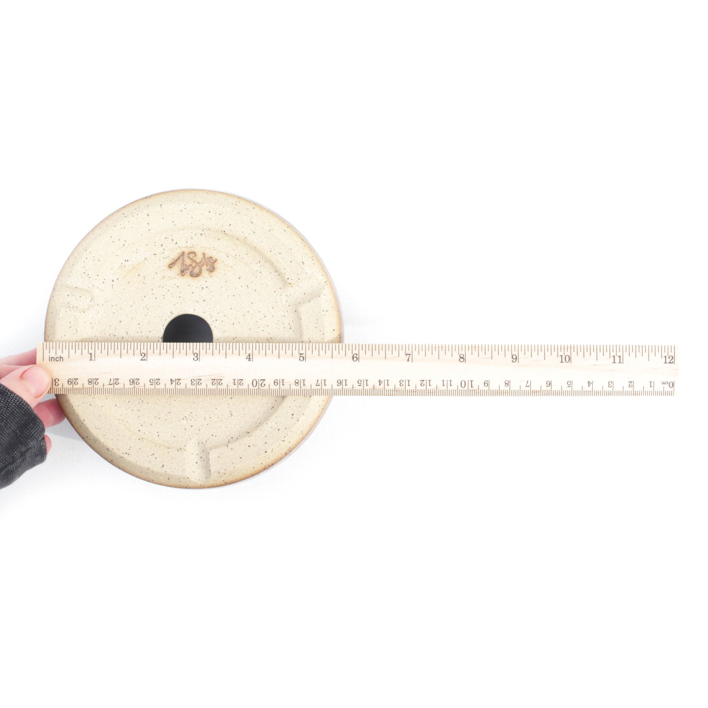 5.5" Brown Speckled Stoneware Planter Pot