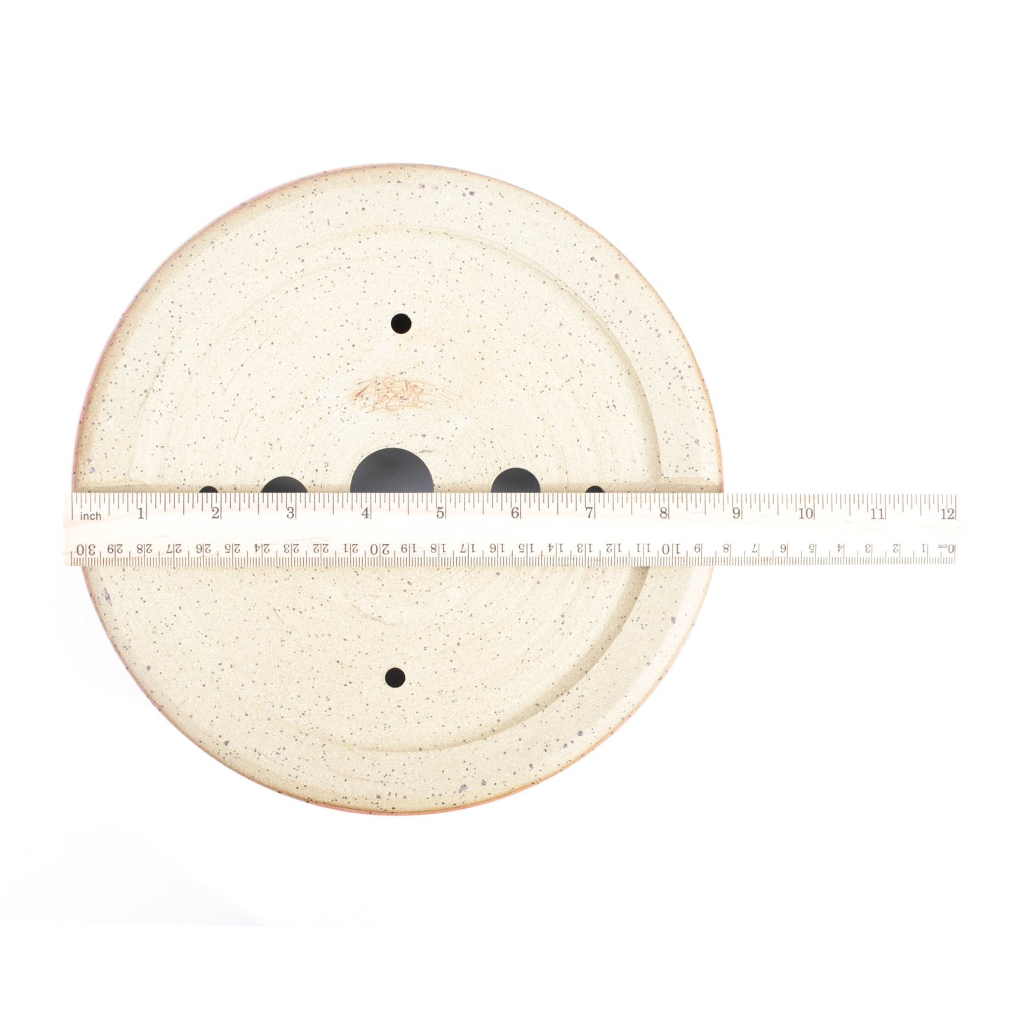 8.5" Coral Pink Speckled Stoneware Bonsai Pot