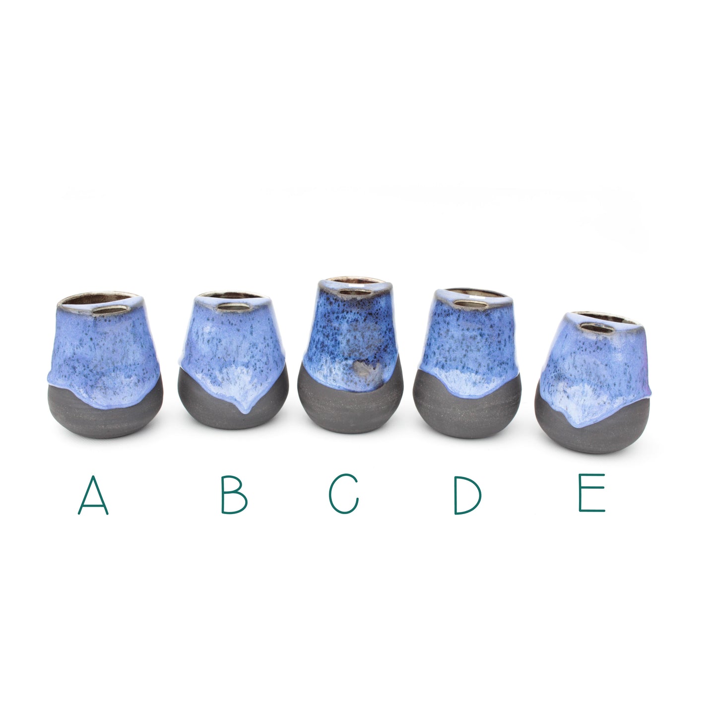 Cobalt Blue Cozy Black Stoneware Sip-Top Thumb Tumbler