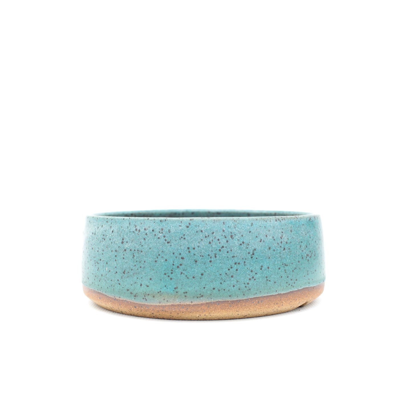 5" Teal Speckled Stoneware Bonsai Pot