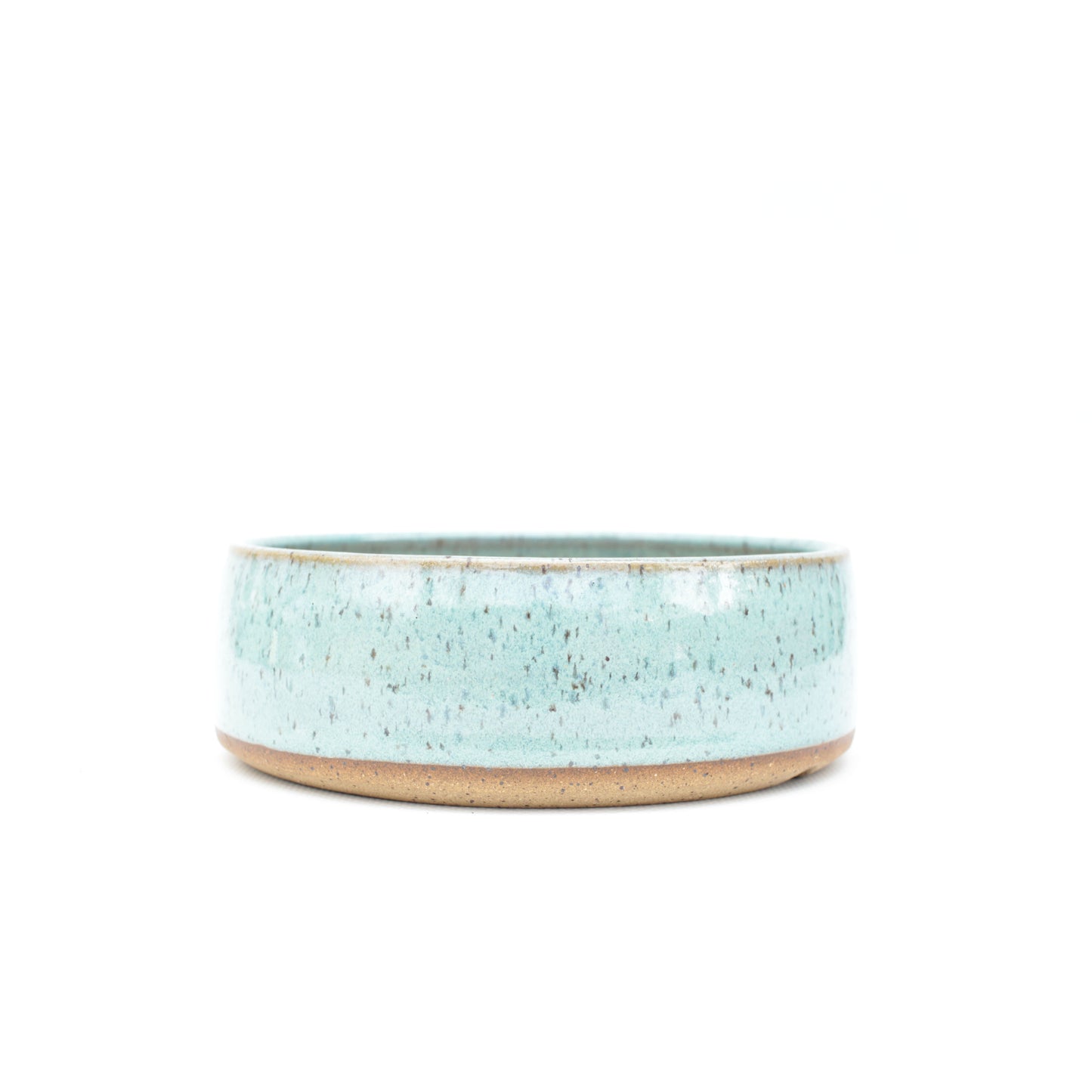 5.5" Arctic Mint Speckled Stoneware Bonsai Pot