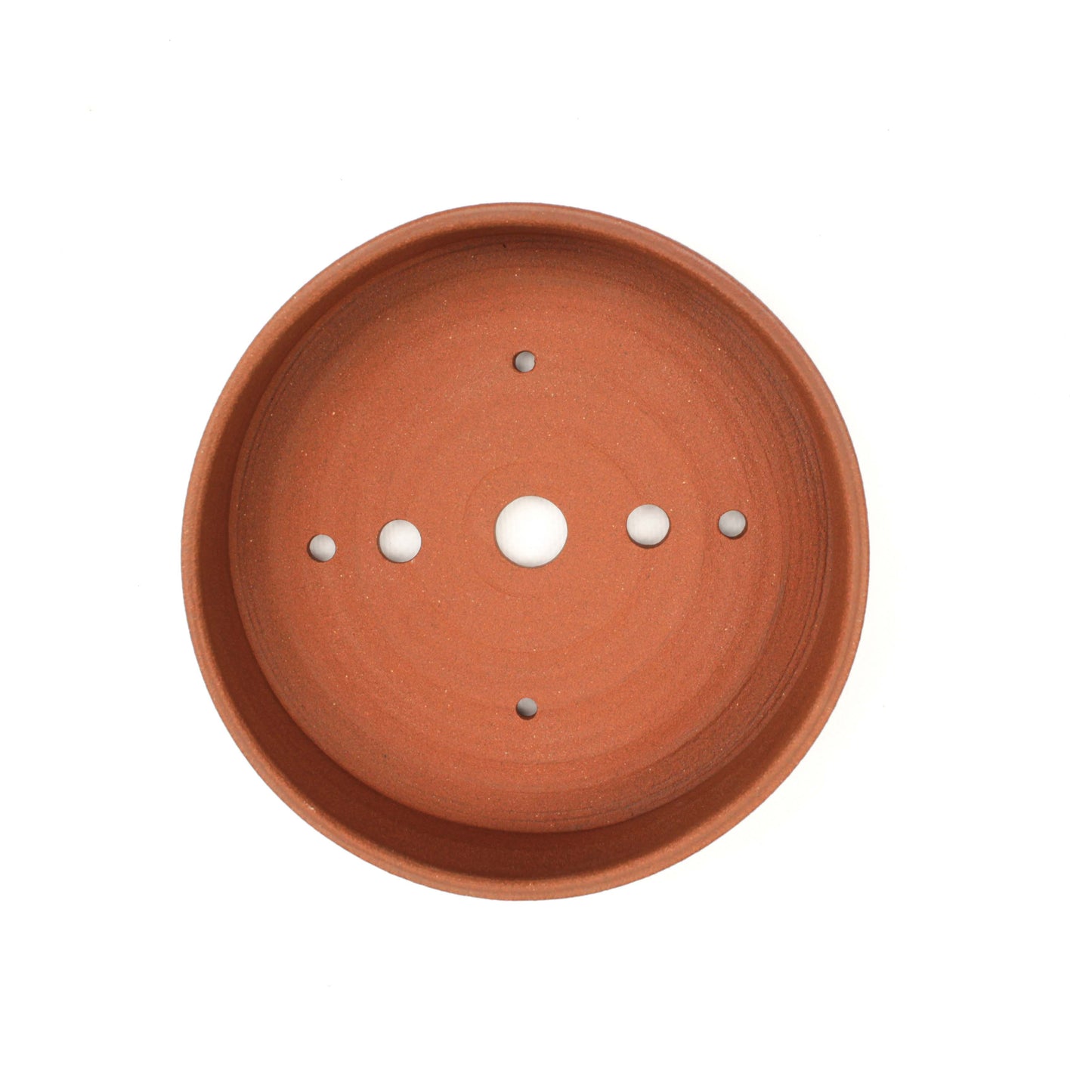 6.5" Arctic Mint Crater Textured Red Stoneware Bonsai Pot