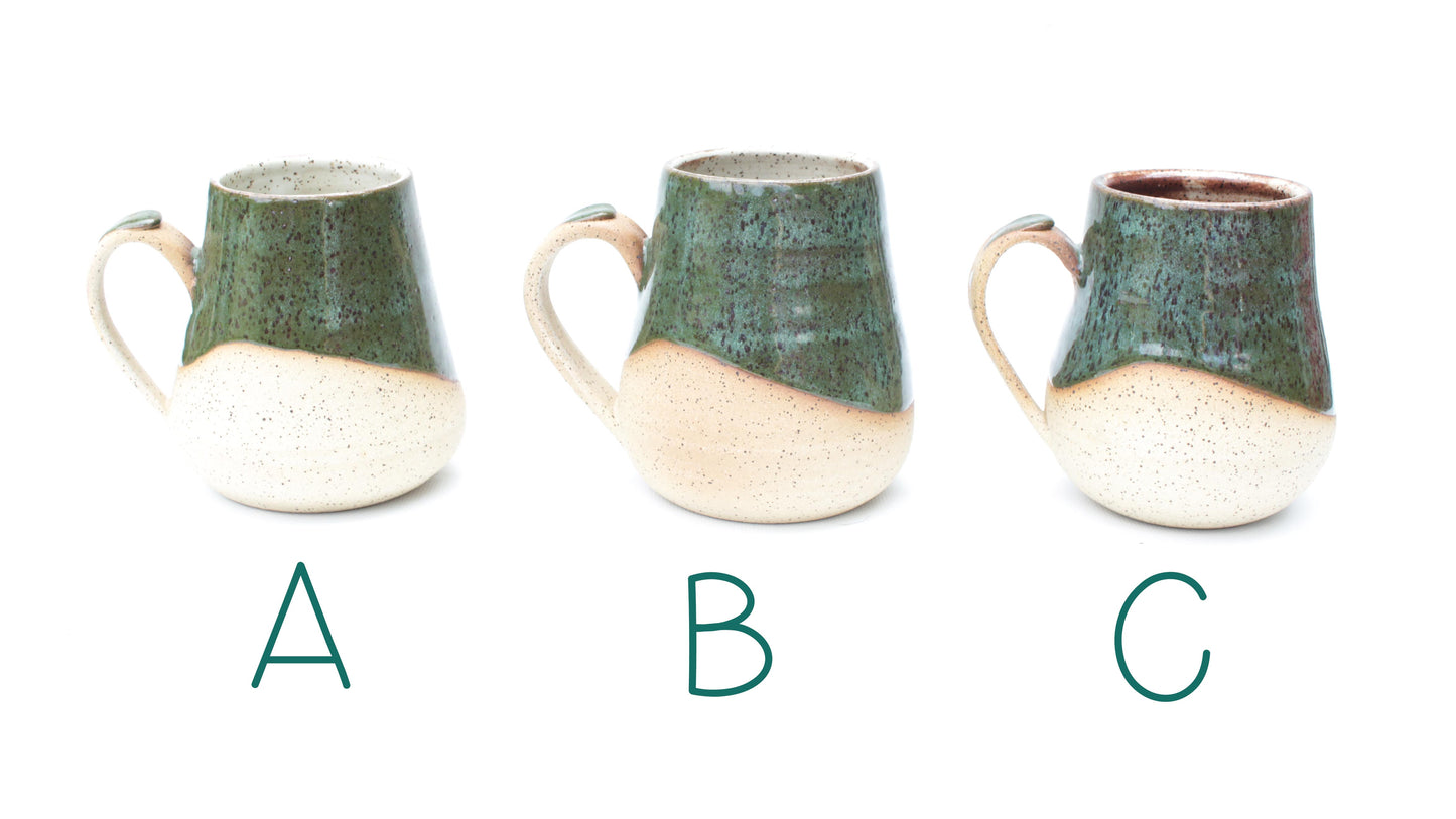 Forest Green Speckled Stoneware Mug