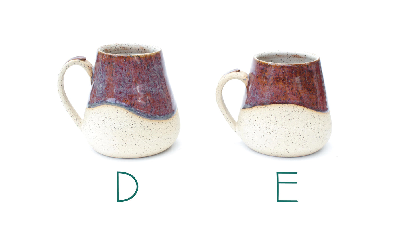 Cranberry Red Speckled Stoneware Mug