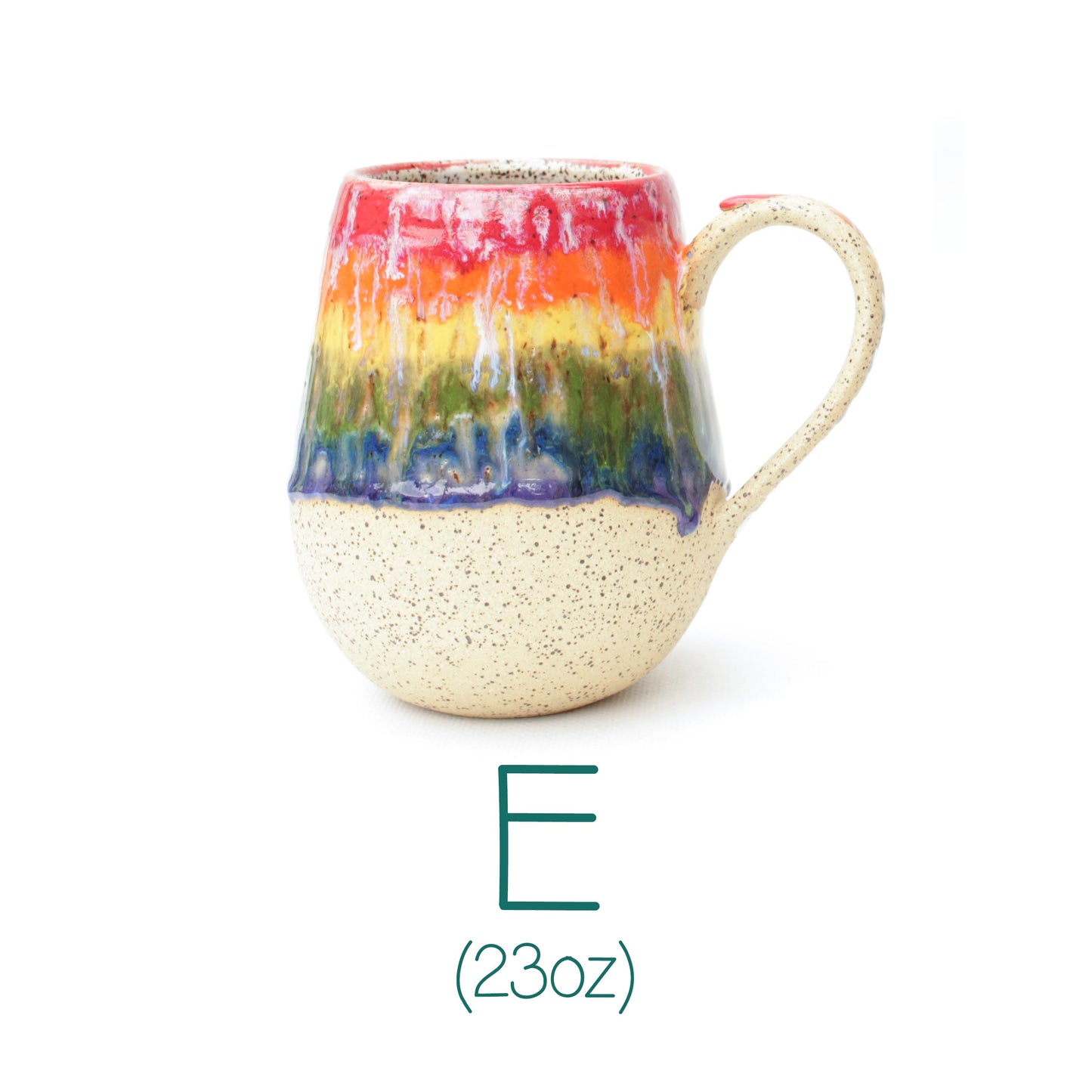 Rainbow Speckled Stoneware Mug