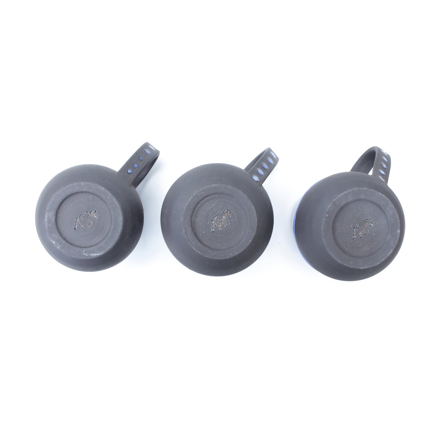 Cobalt Blue Cozy Black Stoneware Sip-Top Mug