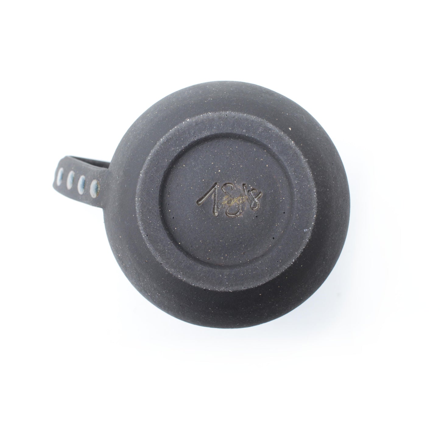 Blue Crystalline Black Stoneware Mug