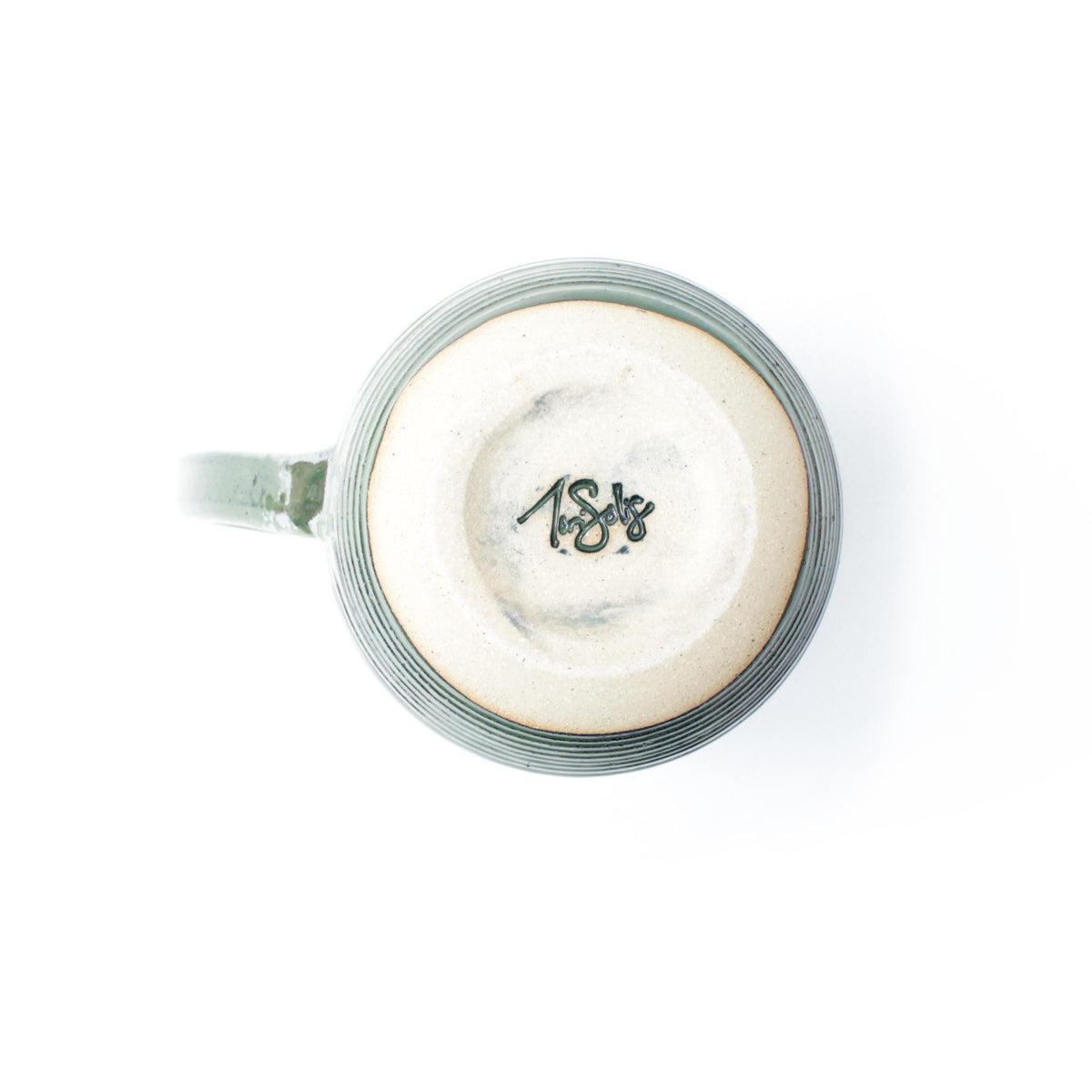Green Iridescent Stoneware Mug