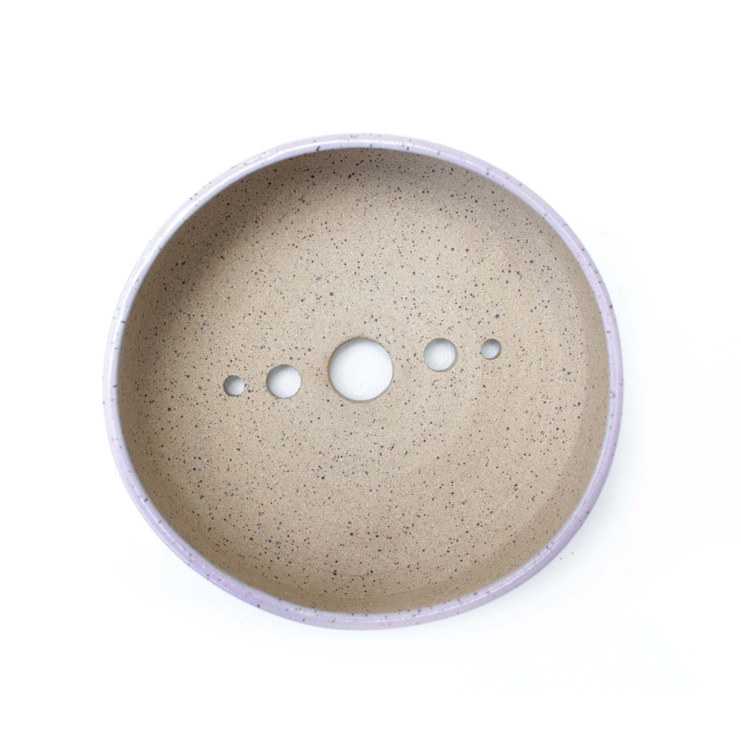 5.75" Lilac & Gold Speckled Stoneware Bonsai Pot