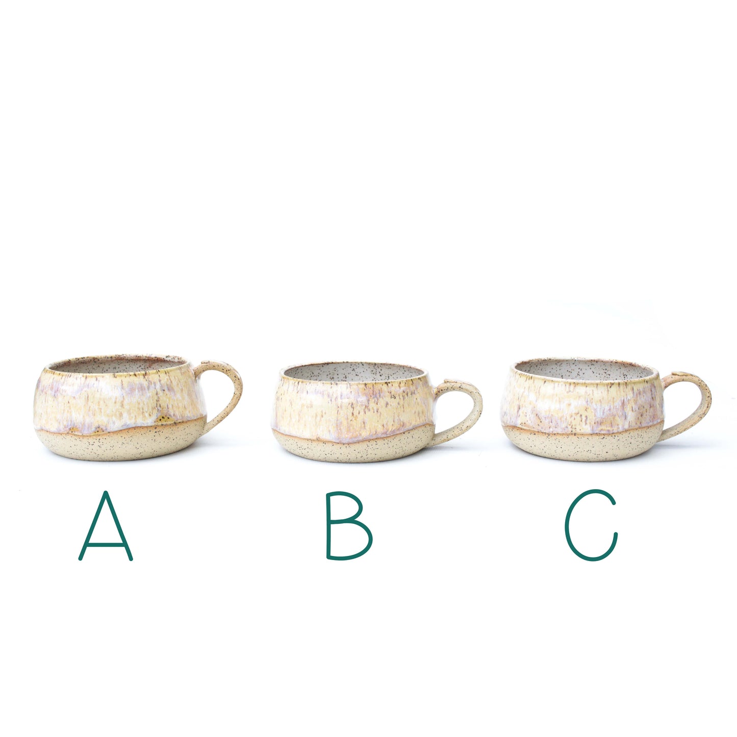 Toasted Cream Speckled Stoneware Latte Mug