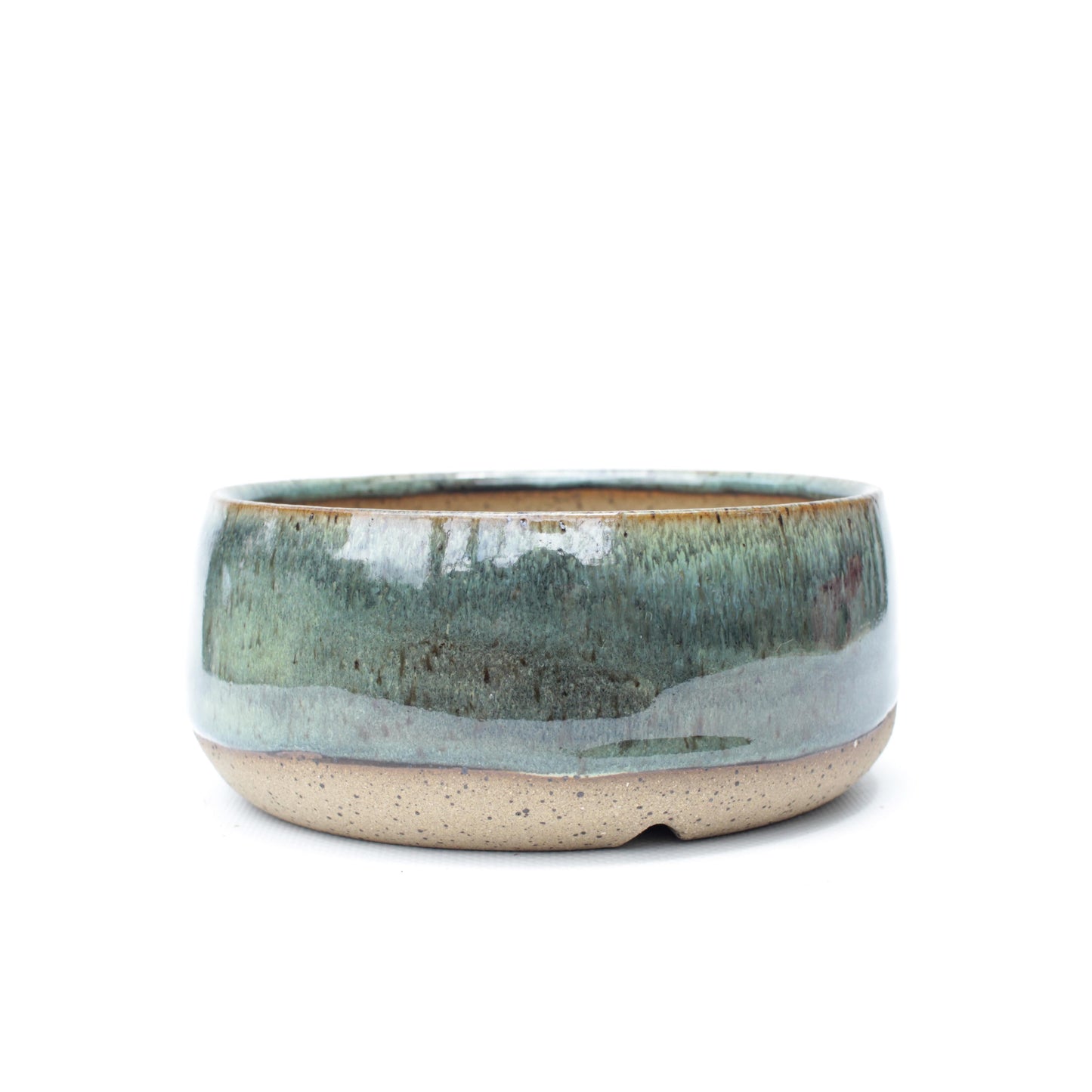 5.5" Dark Olive Green Speckled Stoneware Planter Pot