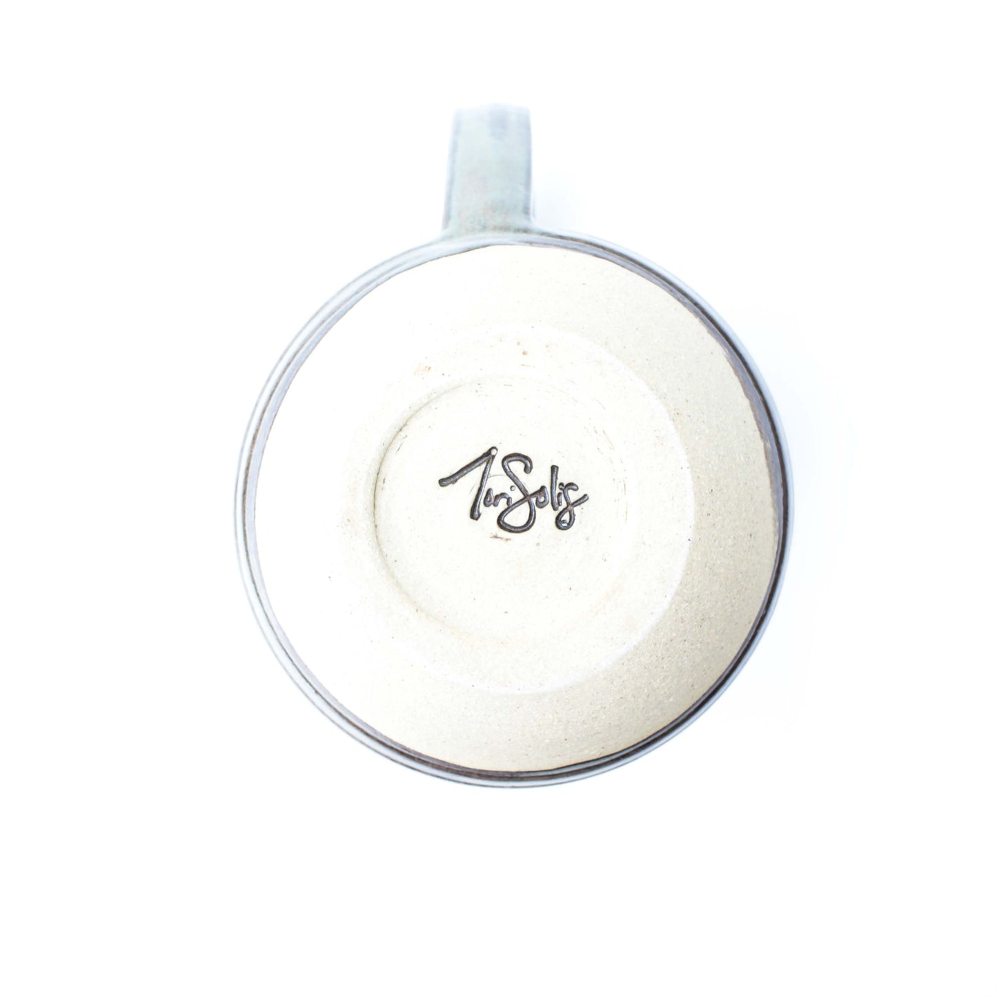 Brown and Sage Green Stoneware Mug