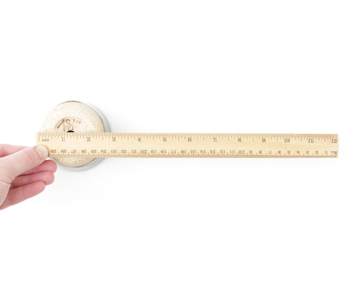 3" Green Speckled Stoneware Planter Pot