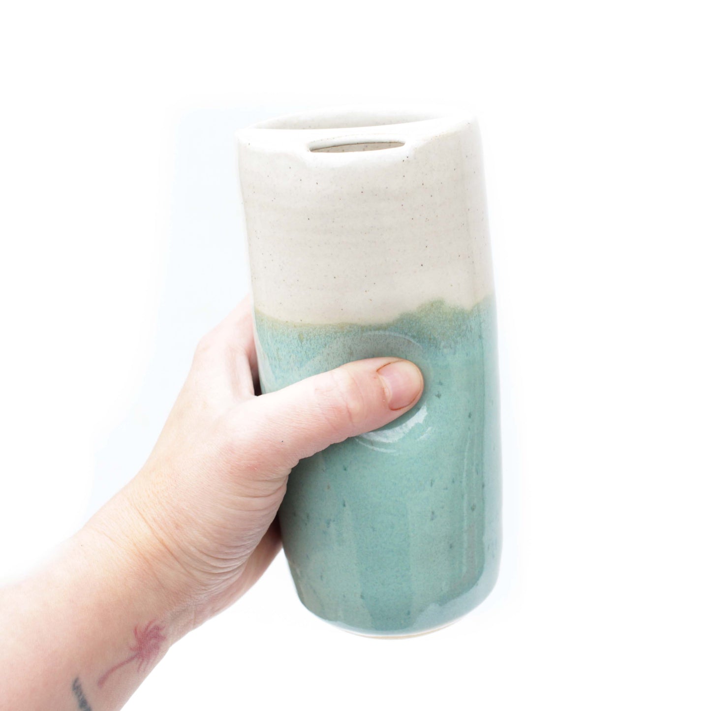 Ceramic Travel Tumbler Skinny Stoneware To-go Mugs