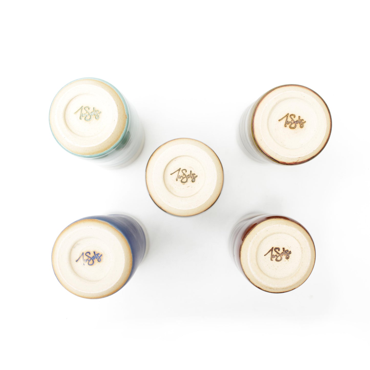 Ceramic Travel Tumbler Skinny Stoneware To-go Mugs