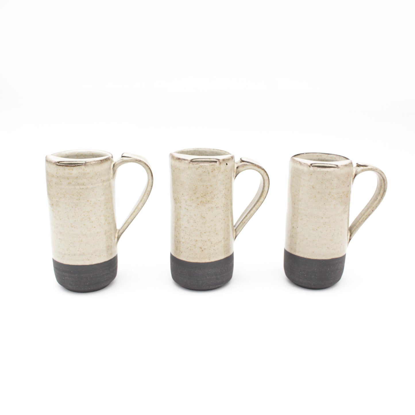 Oatmeal Black Stoneware Travel Mug