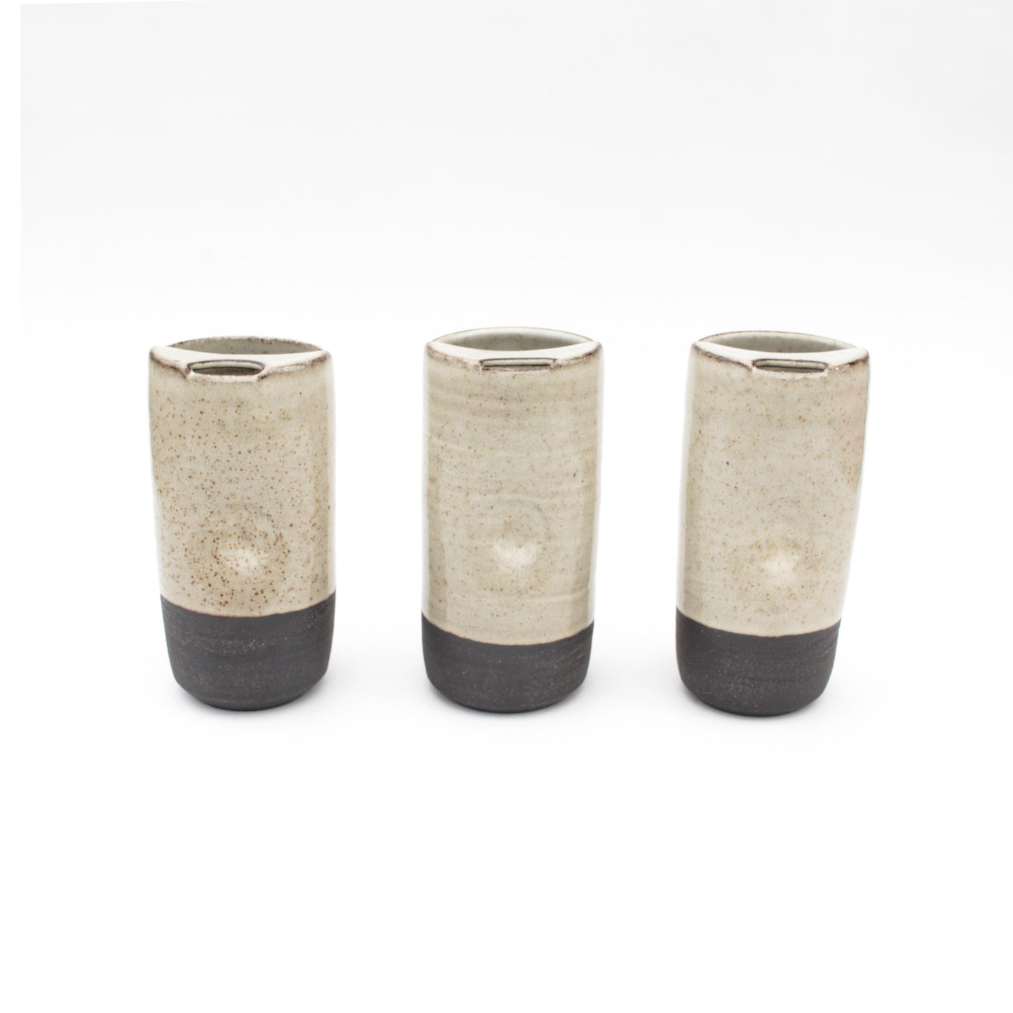 Oatmeal Black Stoneware Travel Mug