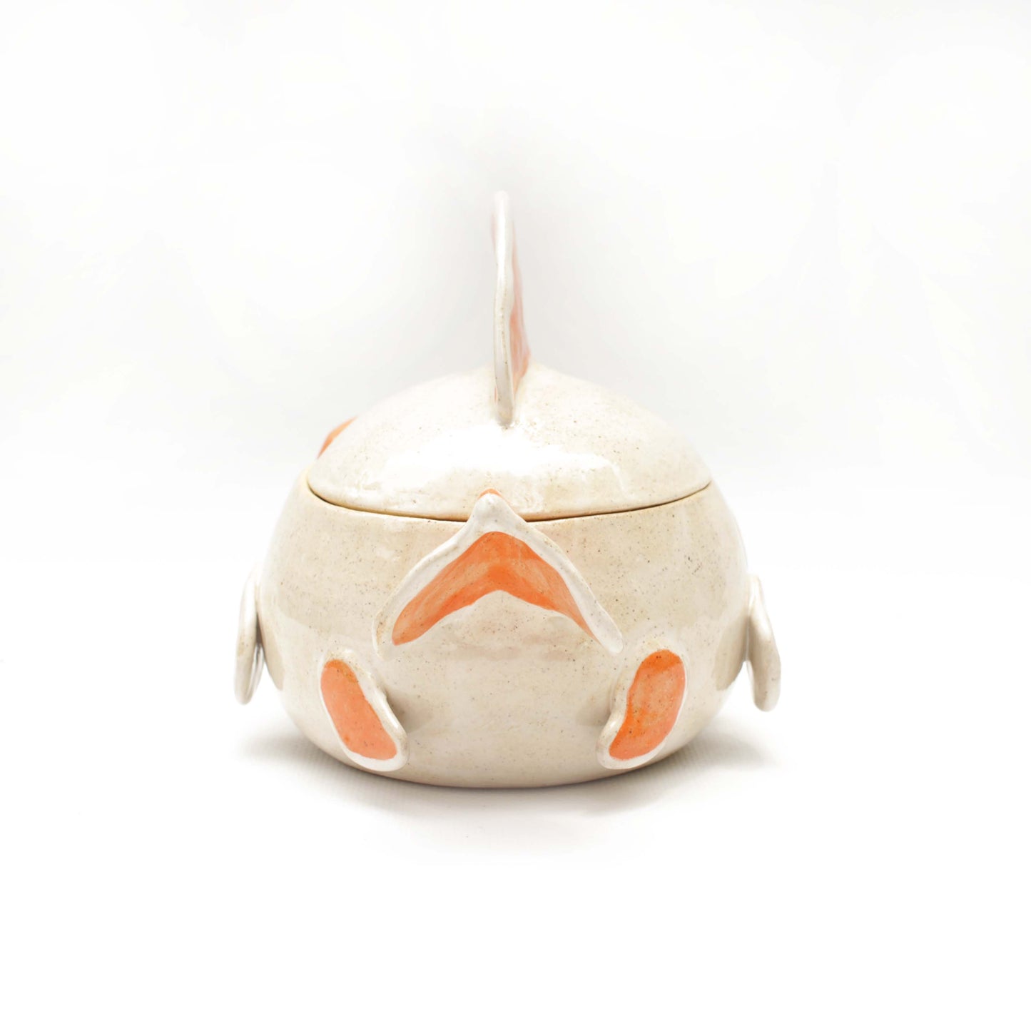White and Orange Fancy Goldfish Jar