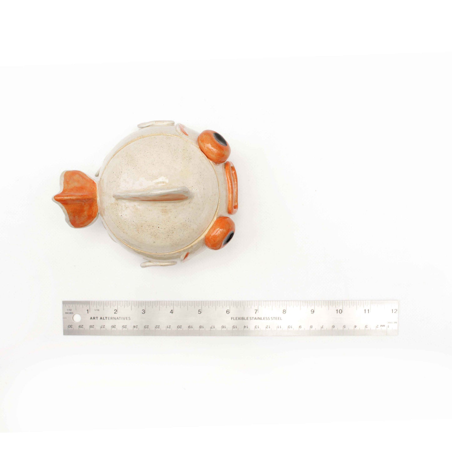 White and Orange Fancy Goldfish Jar