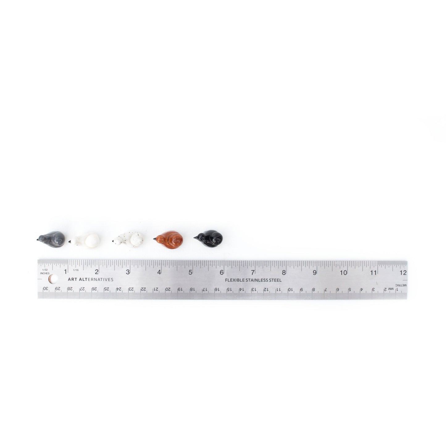 Tiny Silkie Chicken Sculptures