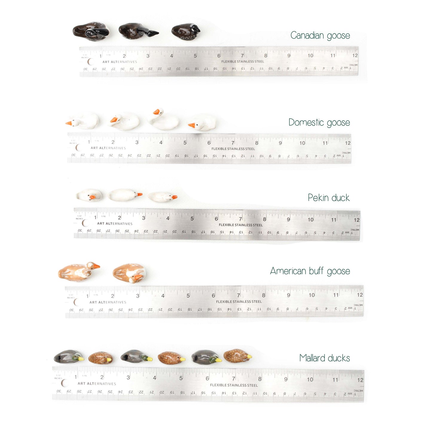 Tiny Waterfowl Sculptures