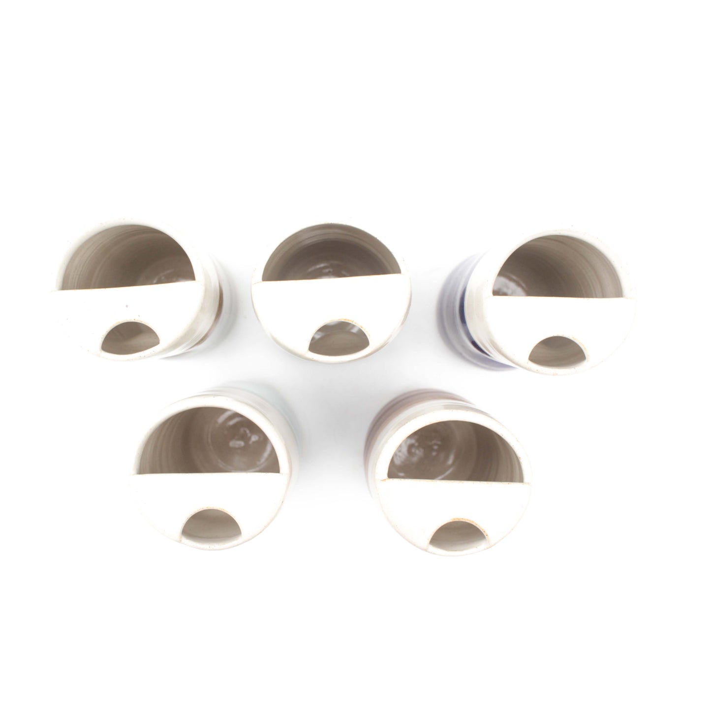 Ceramic Travel Tumbler Skinny Stoneware To-go Mugs