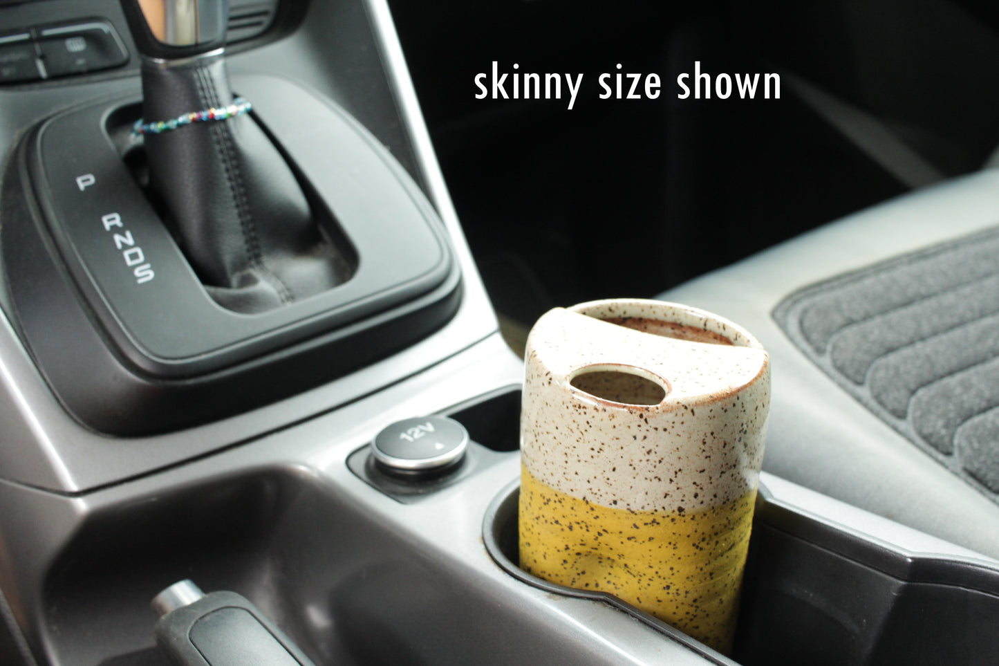 Sunflower Yellow Speckled Stoneware Travel Mug