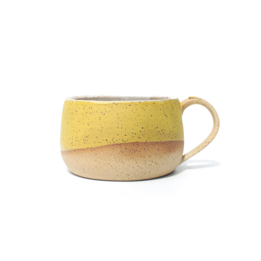 Yellow Oversized Speckled Stoneware Mug/Bowl